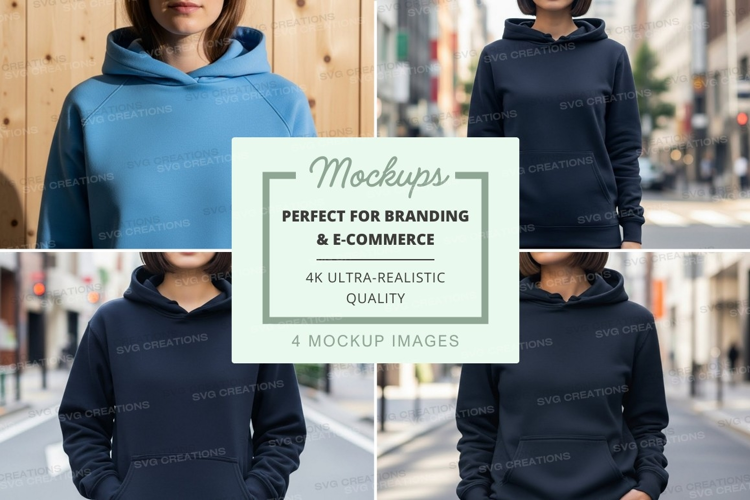 Hoodie mockup in urban setting