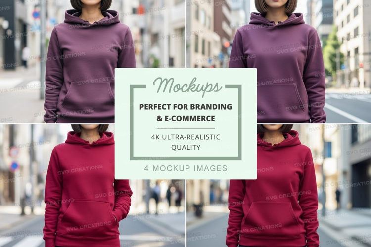 Hoodie mockup in urban setting