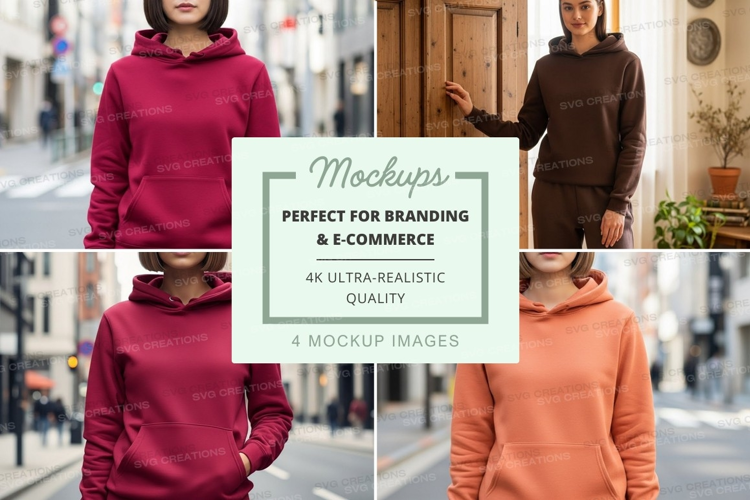 Hoodie mockup collage
