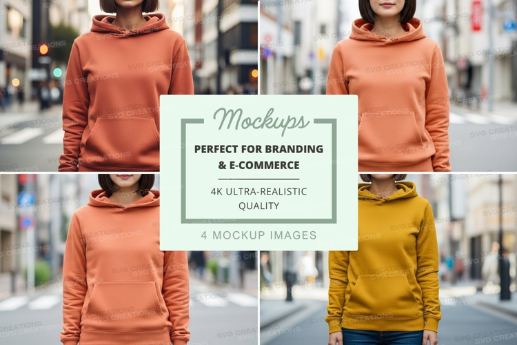 Hoodie mockup in urban setting