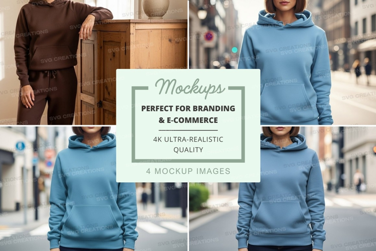 Hoodie mockup in urban setting