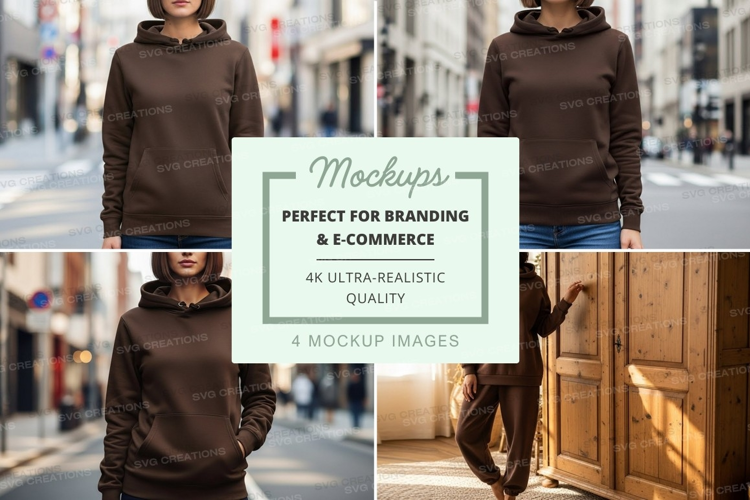 Hoodie mockup in urban setting