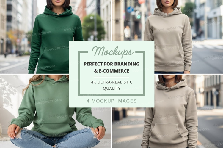 Hoodie mockup in urban setting