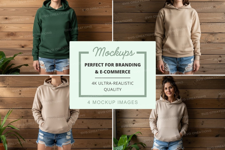 Hoodie mockup with multiple views