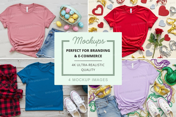 Colorful t-shirt mockup