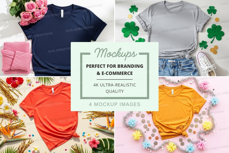 Colorful t-shirt mockup