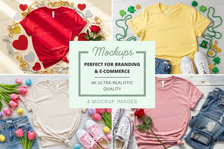 White Tshirt Mockup Image 22