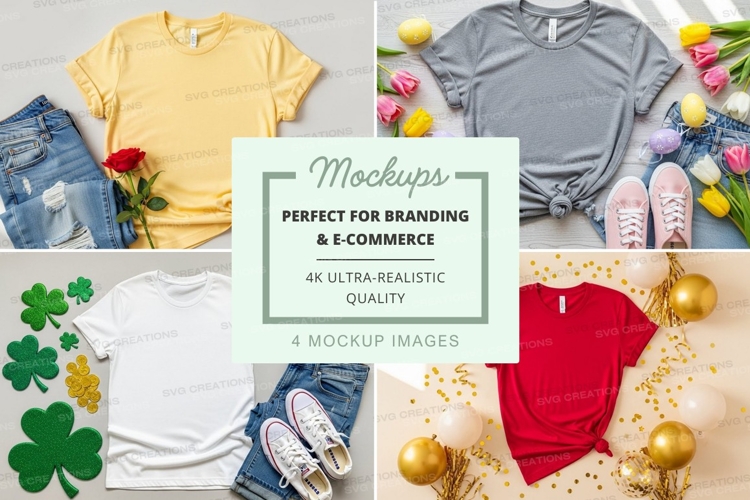 White Tshirt Mockup Image 13