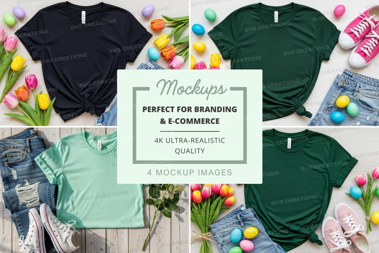 Easter themed t-shirt mockup