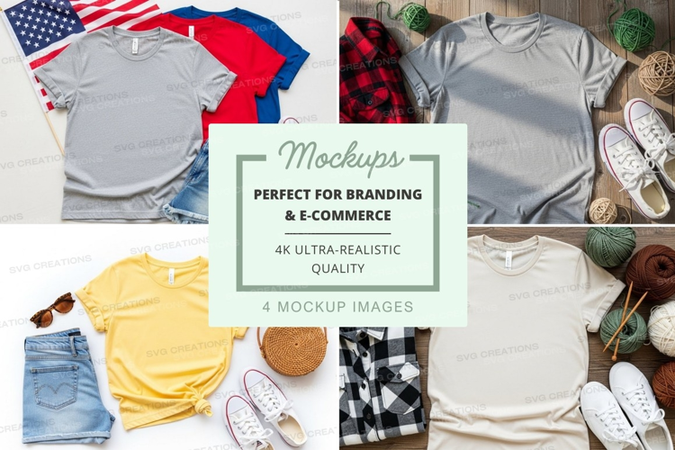 Casual summer outfits mockup