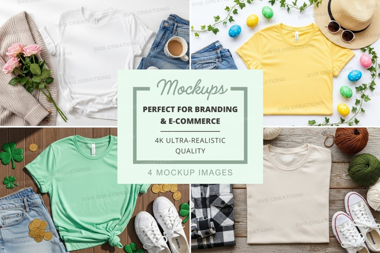 Casual spring fashion mockup