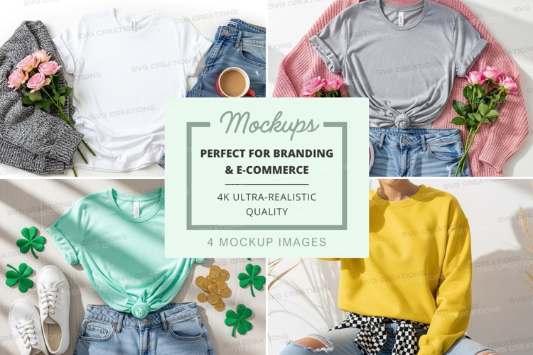 Casual spring outfits mockup