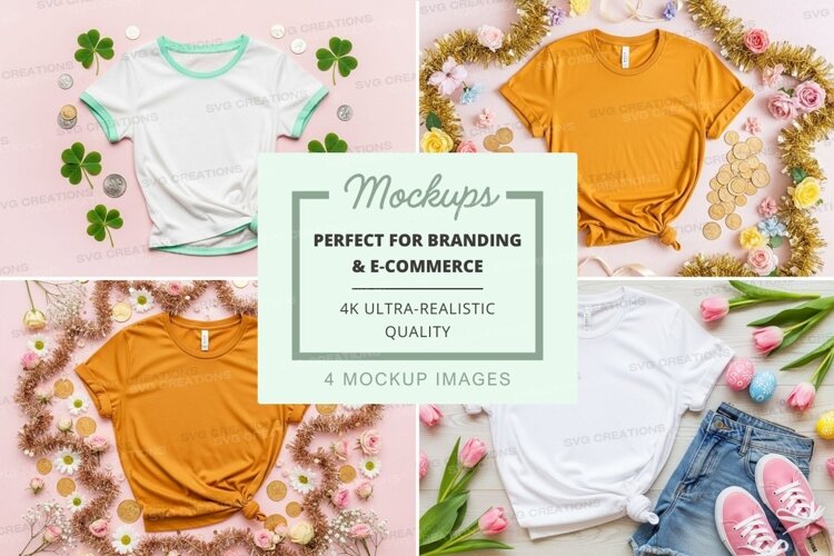 Spring t-shirt collection mockup example image 1