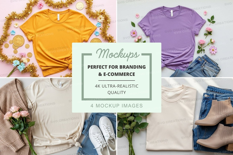 Mockup: casual outfit with t-shirts and accessories