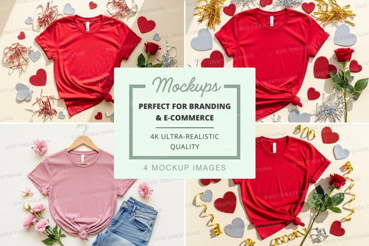 Valentine's day t-shirt mockup