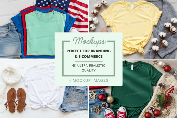 Casual summer and holiday outfits mockup