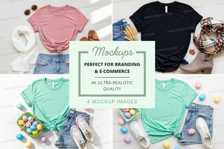 Casual summer outfits mockup
