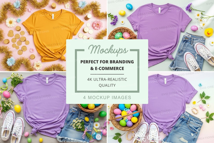 Easter-themed t-shirt mockup