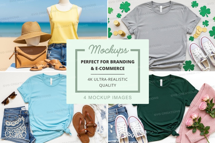 Beach outfit mockup