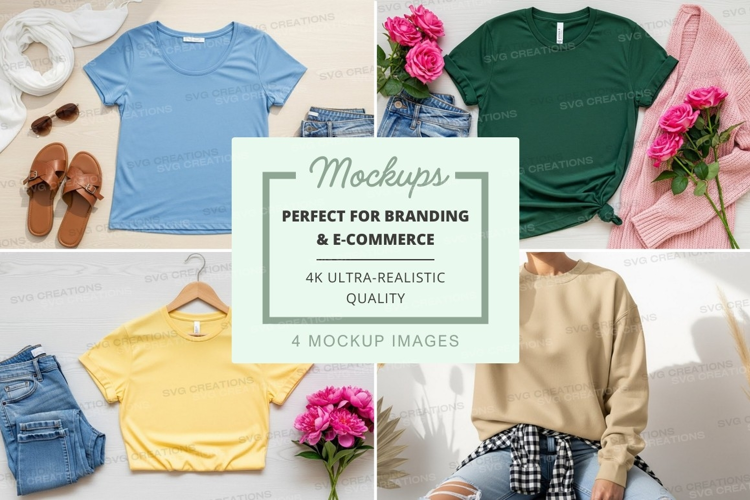 Casual summer outfits mockup