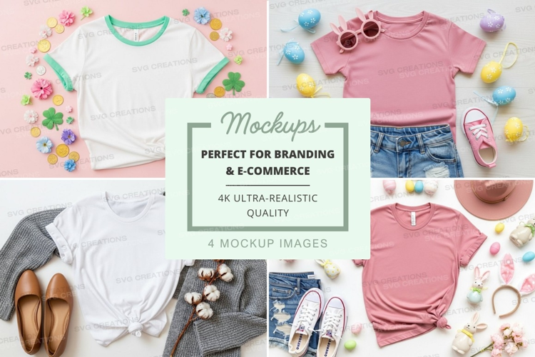 Mockup of kids' clothing and accessories