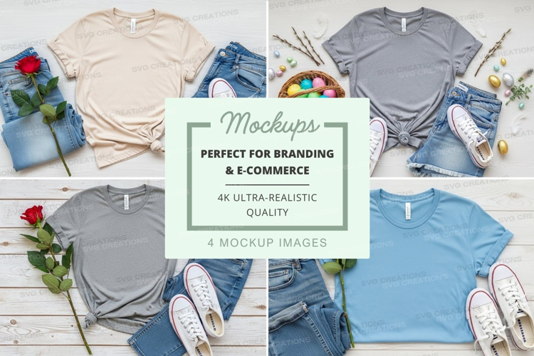 Casual spring outfits mockup