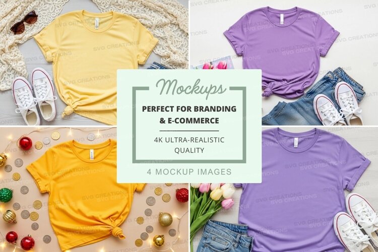 Colorful t-shirt mockup example image 1