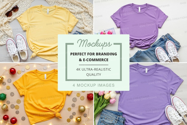 Colorful t-shirt mockup