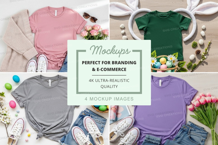 Easter-themed t-shirt mockup