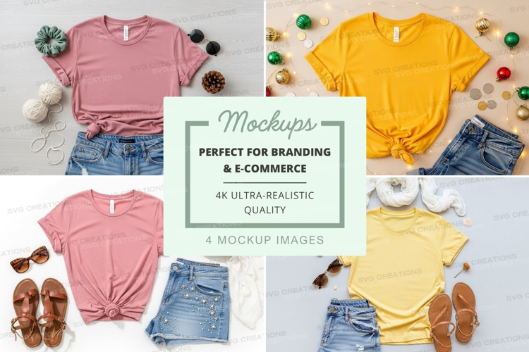 Casual summer outfits mockup
