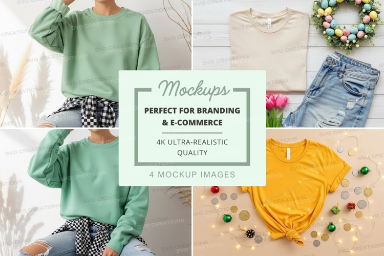 Casual spring fashion mockup