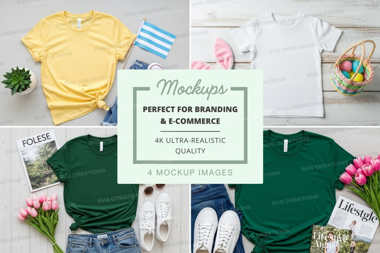 Casual summer outfits mockup