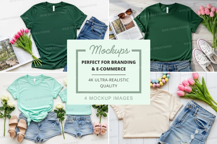 Casual summer outfits mockup