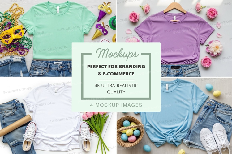 Colorful t-shirt mockup