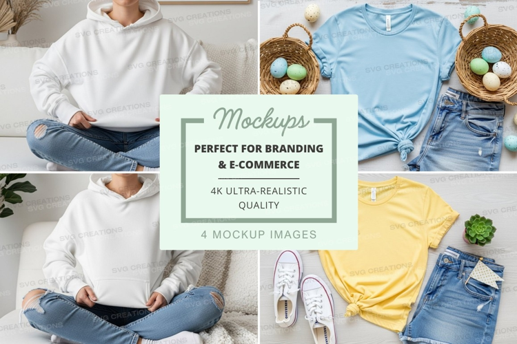 Casual spring fashion mockup