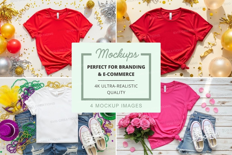 Colorful t-shirt mockup