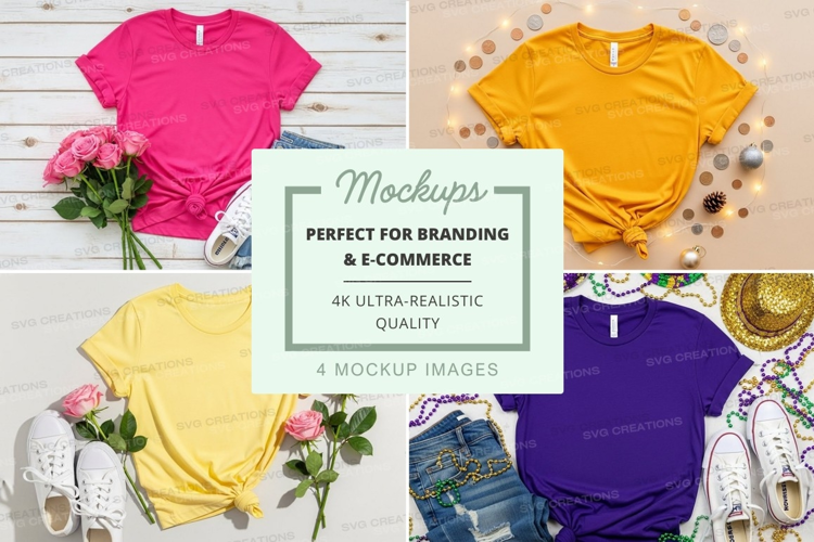 Vibrant t-shirt mockup