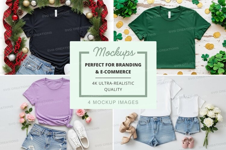 T-shirt mockup collection example image 1