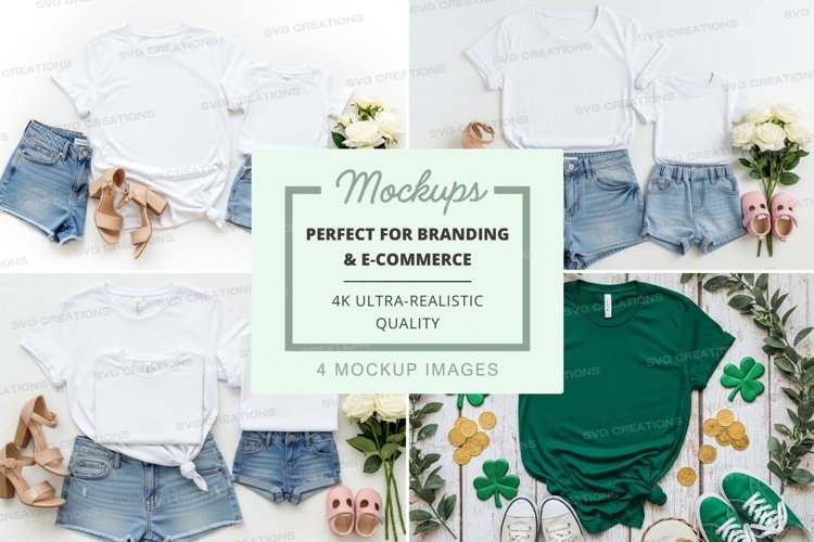 White Tshirt Mockup Image 18