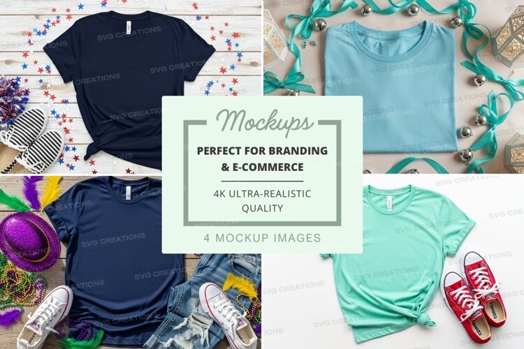 Colorful t-shirt mockup example image 1