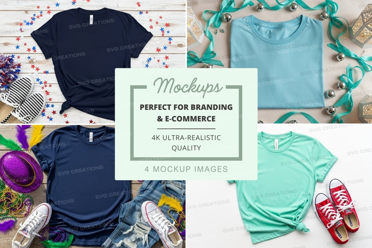 Colorful t-shirt mockup