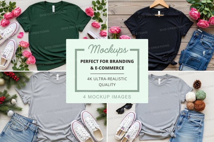 Mockup of t-shirts with accessories example image 1