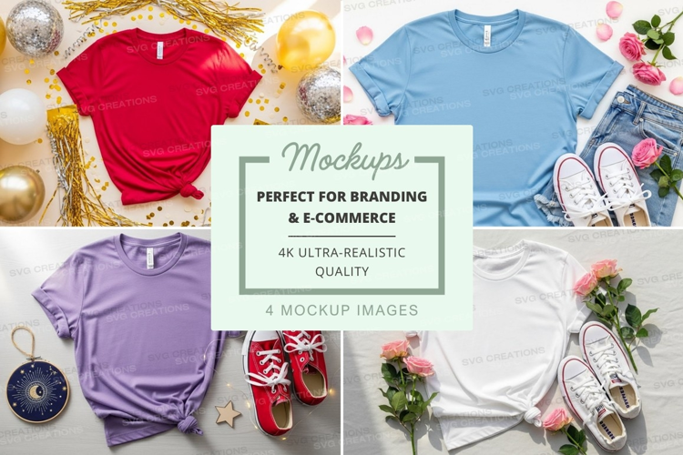 Colorful t-shirt mockup