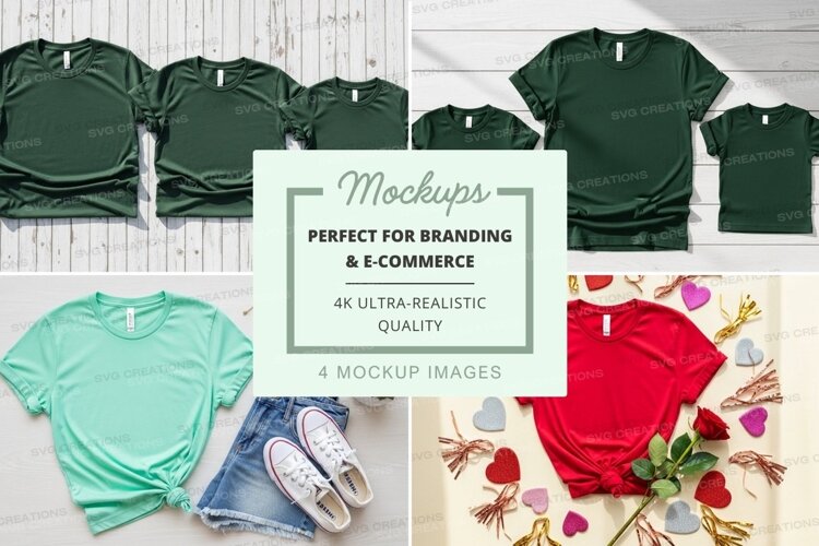 Mockup collection of t-shirts example image 1