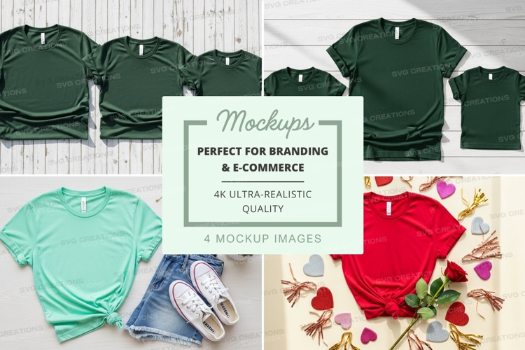 Mockup collection of t-shirts
