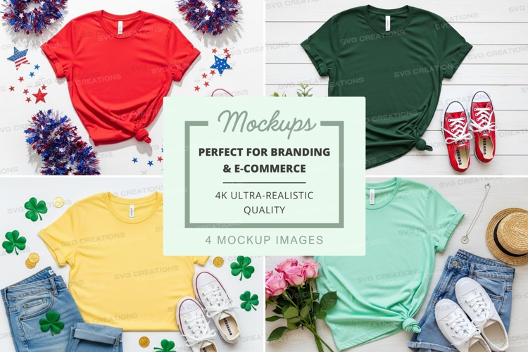 Colorful t-shirt mockup