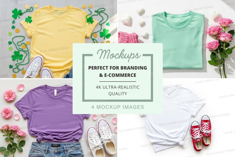Colorful t-shirt mockup