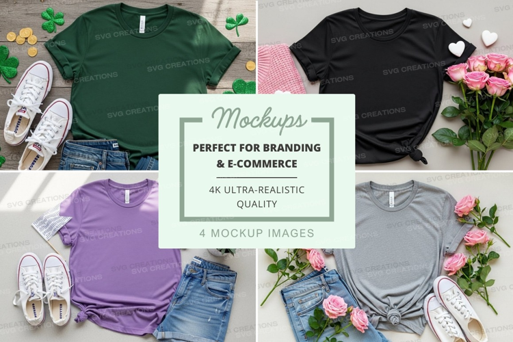 Mockup: casual outfits with t-shirts and accessories