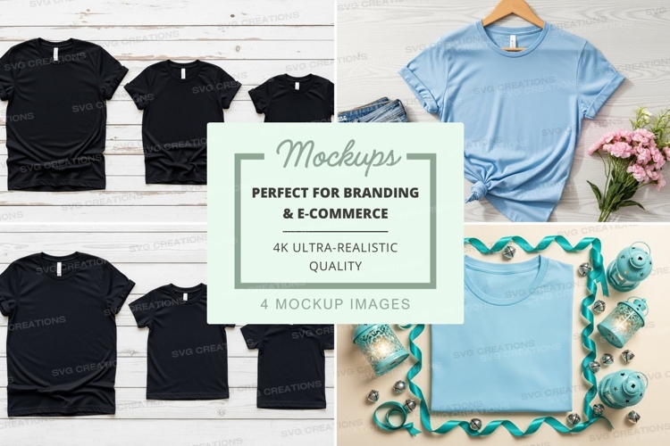 Black Tshirt Mockup Image 4