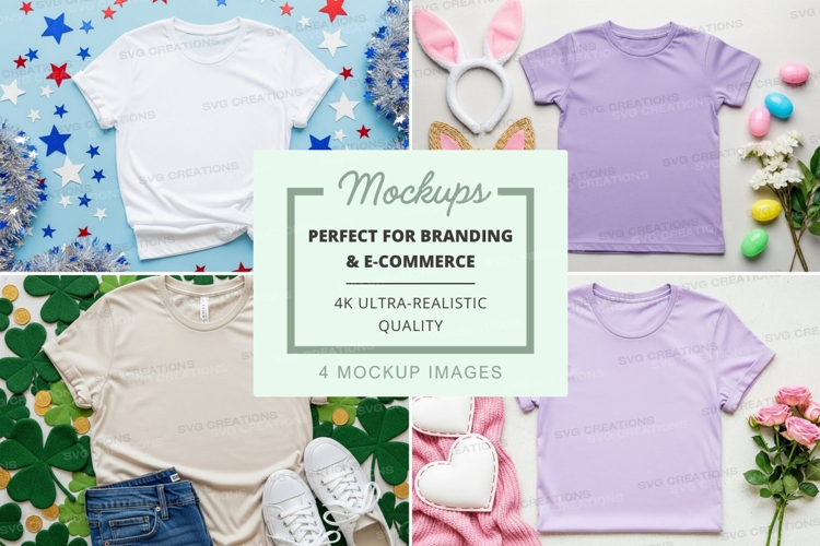 Easter-themed kids' clothing mockup